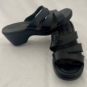Dansko / Wedge / Leather Slip~On Sandals